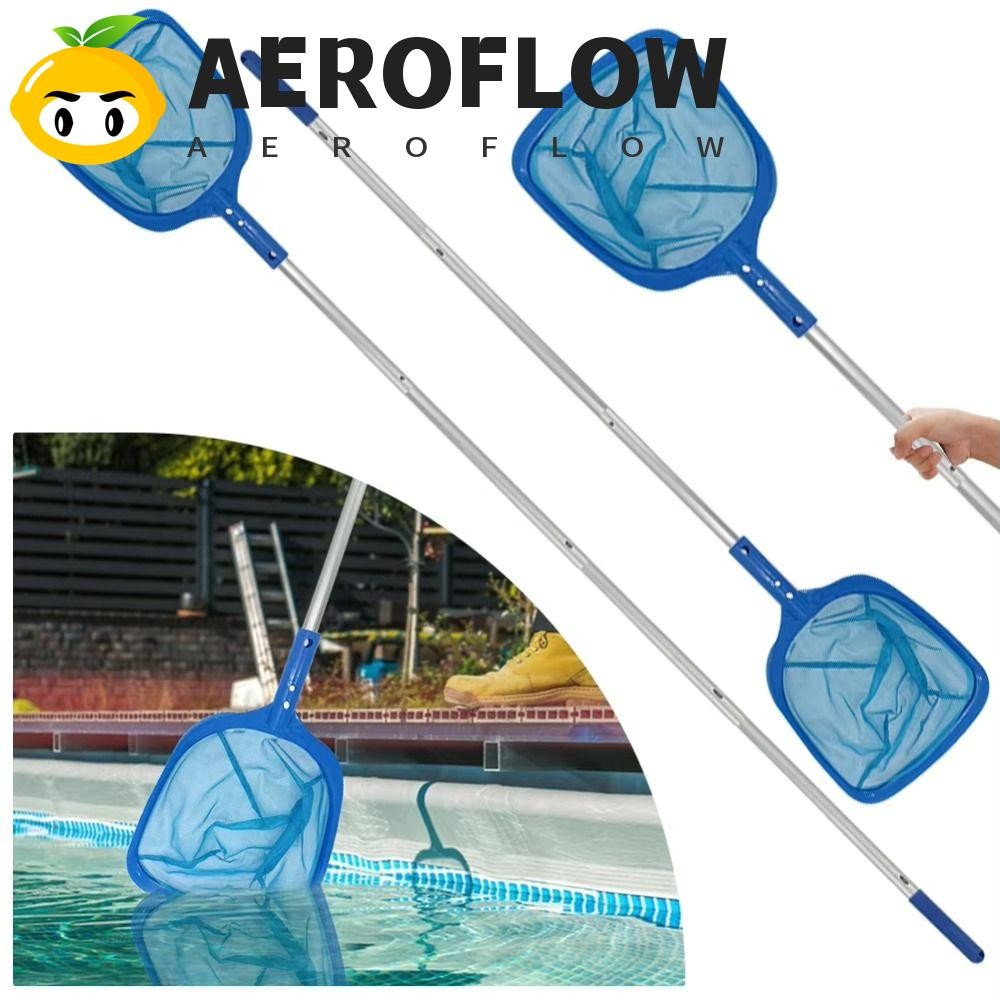 AEROFLOW ตาข่ายทําความสะอาดสระว่ายน้ํา ถอดได้ น้ําหนักเบา กรองทนทาน พร้อมก้านยืดและตะขอเก็บใบ