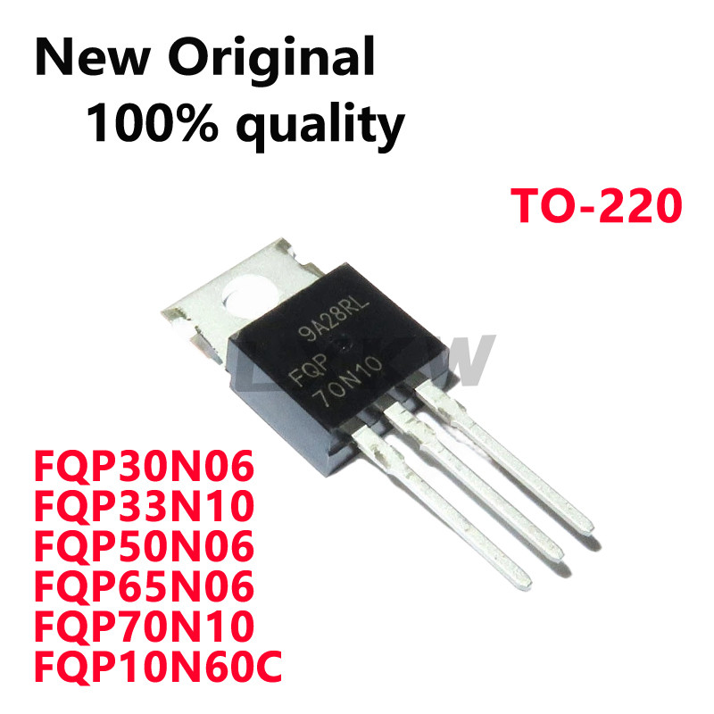 10/PCS ใหม่ Original FQP30N06 FQP33N10 FQP50N06 FQP65N06 FQP70N10 FQP10N60C TO-220 MOS field effect หลอดในสต็อก