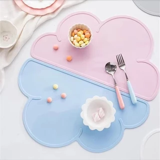 JUONUYIE แผ่นซิลิโคน, Cloud Shape กันน้ําเด็ก Place Mat, แบบพกพาทําความสะอาดง่ายลื่นฉนวนกันความร้อนแผ่นอาหารเย็น Gadget ครัว