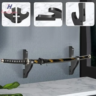 <haohiyou> Wall Mount ดาบไม้ขาตั้ง Hook Hanger ปรับชั้นวางจอแสดงผลมีดคอสเพลย์ Wand ดาบสําหรับ Samurai Rack