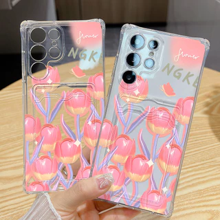 TPU ที่ใส่บัตรเคส For Samsung A57 A37 A56 A17 A07 A16 A55 5G A36 A26 A06 A05S A35 A22 A05 A73 S24 S26 Ultra FE A54 A15