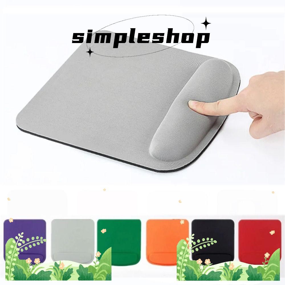 SIMPLESHOP แผ่นรองเมาส์ส่วนที่เหลือข้อมือ, แผ่นรองเมาส์สํานักงานเล่นเกมสีทึบ EVA, อุปกรณ์สํานักงานฟองน้ําหนาแผ่นรองเมาส์โต๊ะ
