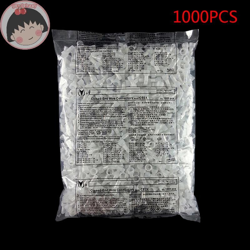 Gent 1000 ชิ้น CE1X CE2X CE5X ตัวเชื่อมต่อสายไฟแบบปิด Crimp เทอร์มินัลไฟฟ้า EN