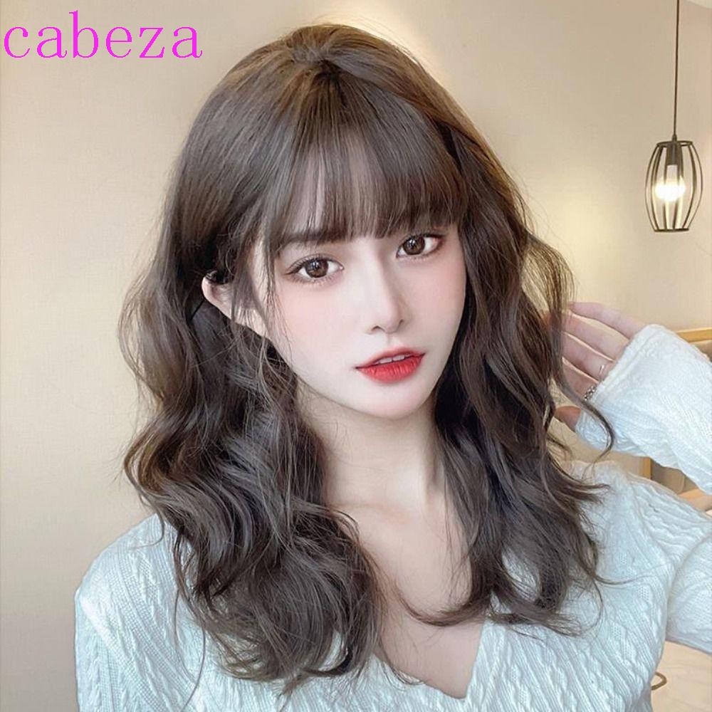 Cabeza วิกผมหยิกสั้น Breathable สาวผู้หญิง Fasion ธรรมชาติปุยคุณภาพสูงสังเคราะห์ผม Extension วิกผมยาวปานกลาง