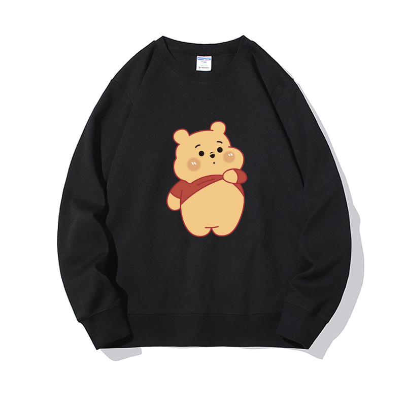 （พร้อมส่งจากกรุงเทพ） เสื้อกันหนาวแขนยาว เสื้อยืดคอกลมพิมพ์ลาย เสื้อเชิ้ตลำลองทรงหลวมใส่สบาย  ลายหมีน่ารัก M-XXXL