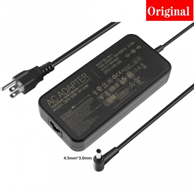 ✿20V 6A 120W 4.5x3.0mm เครื่องชาร์จแล็ปท็อปสำหรับ Asus ux533 ux5100 ux534f ux534ft ux534oum ux564