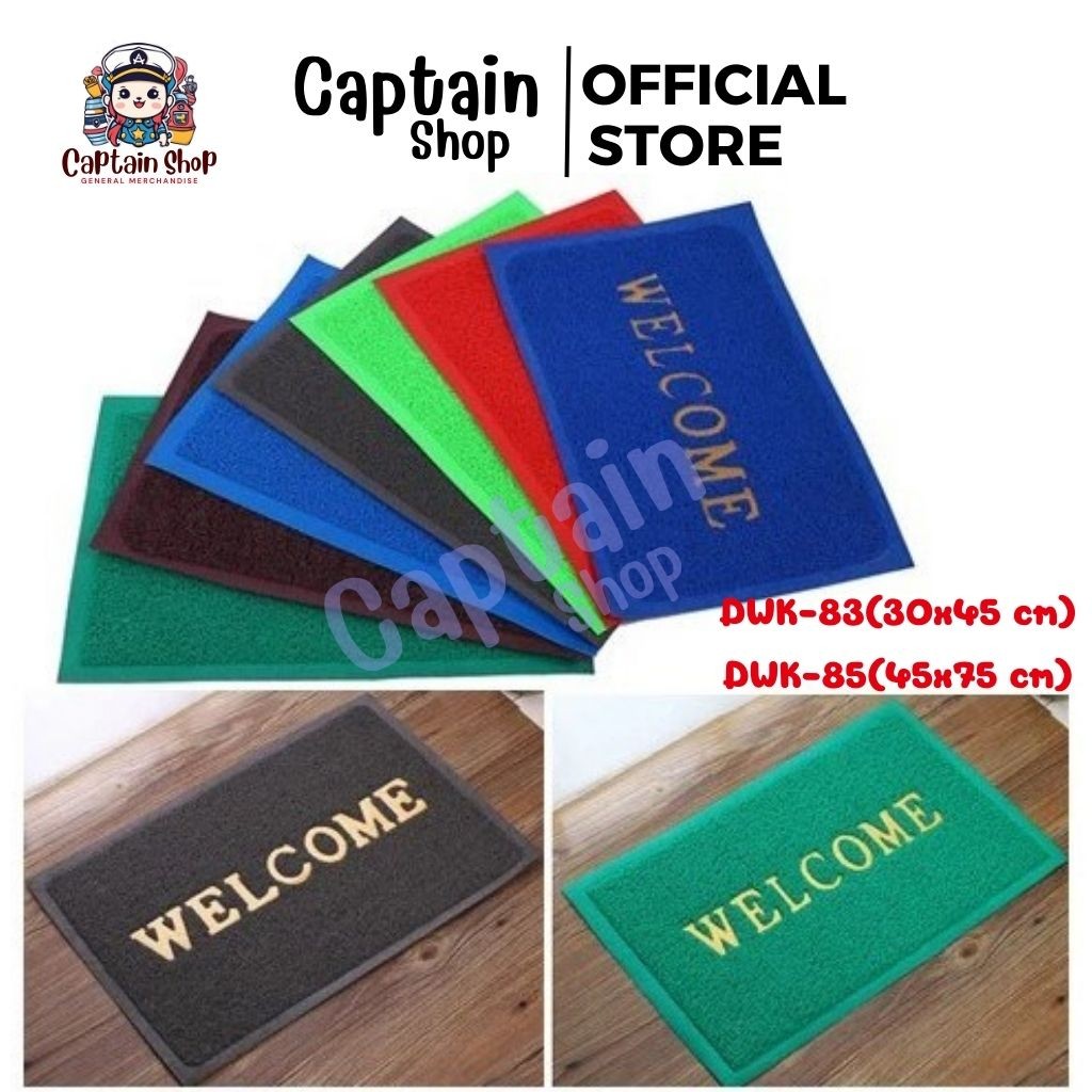 พรมดักฝุ่นพิมพ์ตัวอักษรwelcome พรมเช็ดเท้าwelcome พรมยางดักฝุ่น(DWK-83/85)