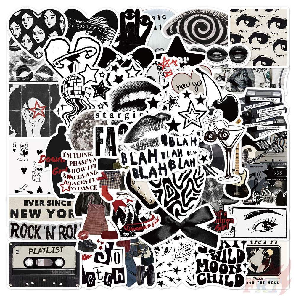 ❉ สติ๊กเกอร์ Downtown Y2K Girls Art Series 03 ❉ 50 ชิ้น/เซ็ตแฟชั่น DIY สติ๊กเกอร์กันน้ํา Doodle สติ๊