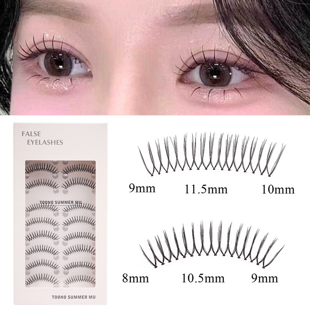 นางฟ้าธรรมชาติแถบโปร่งใสมังงะ Lash Extension U รูปร่างขนตาปลอมนํากลับมาใช้ใหม่ทุกวันตาโตเกาหลี 10 คู่
