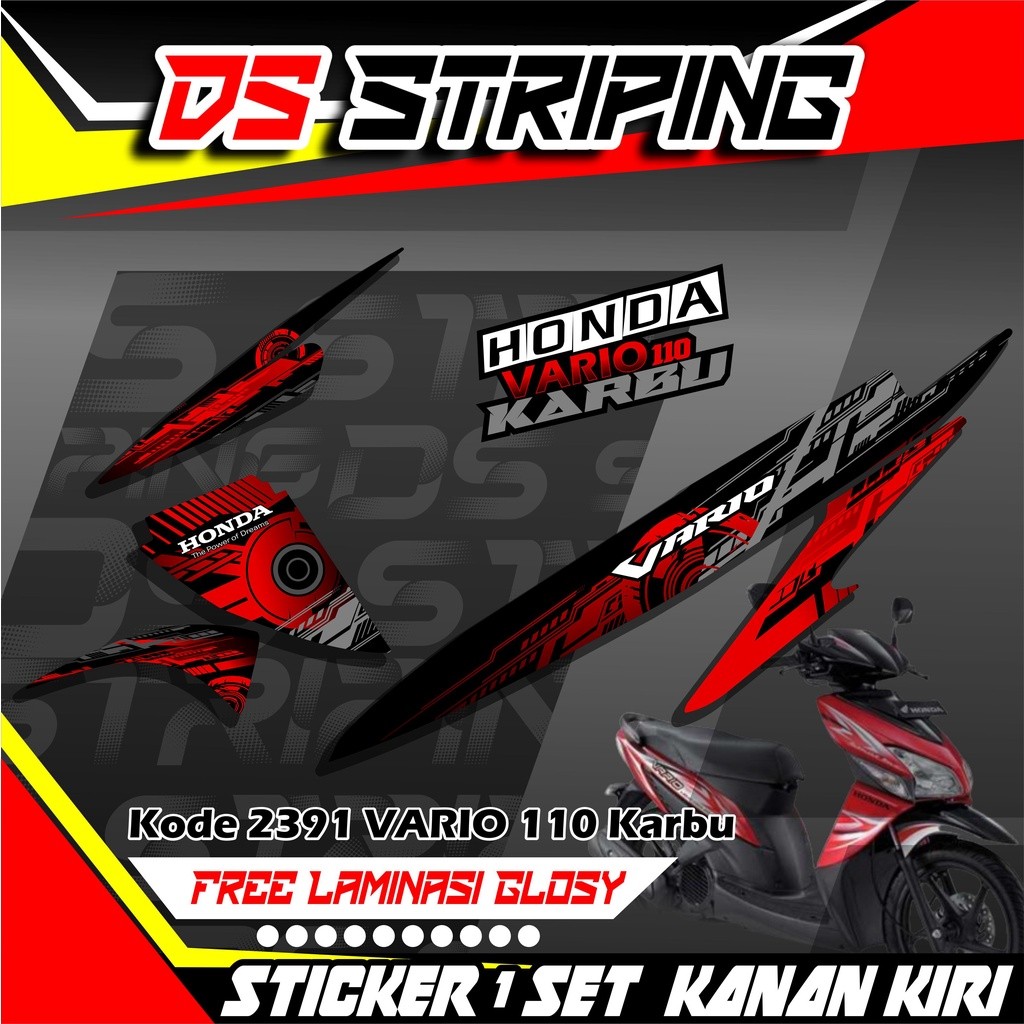 Cool Striping Sticker สําหรับ HONDA Vario 110 KARBU มอเตอร์ไซค์ ลาย Variations 36