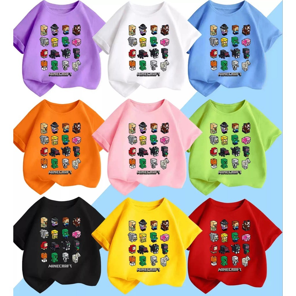 (จัดส่งตลอด 24 ชั่วโมง) Kids T shop เสื้อเด็ก เสื้อเกมส์ สำหรับเด็กและผู้ใหญ่ N0.16 สี ผ้าใส่สบาย