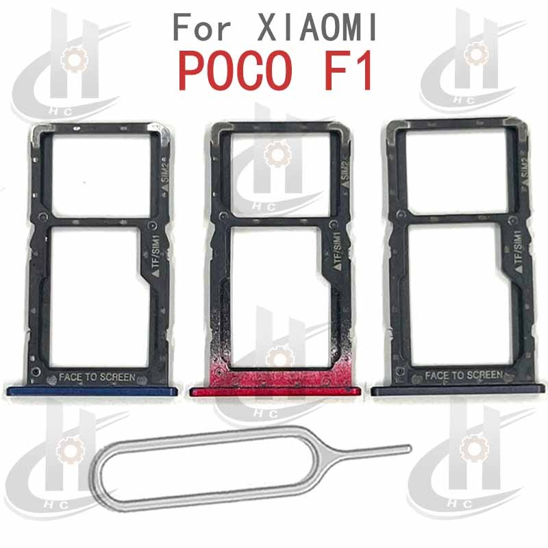 สําหรับ XIAOMI POCO F1 ซิมการ์ดถาดผู้ถือช่องใส่การ์ด Reader SD Slot อะแดปเตอร์อะไหล่