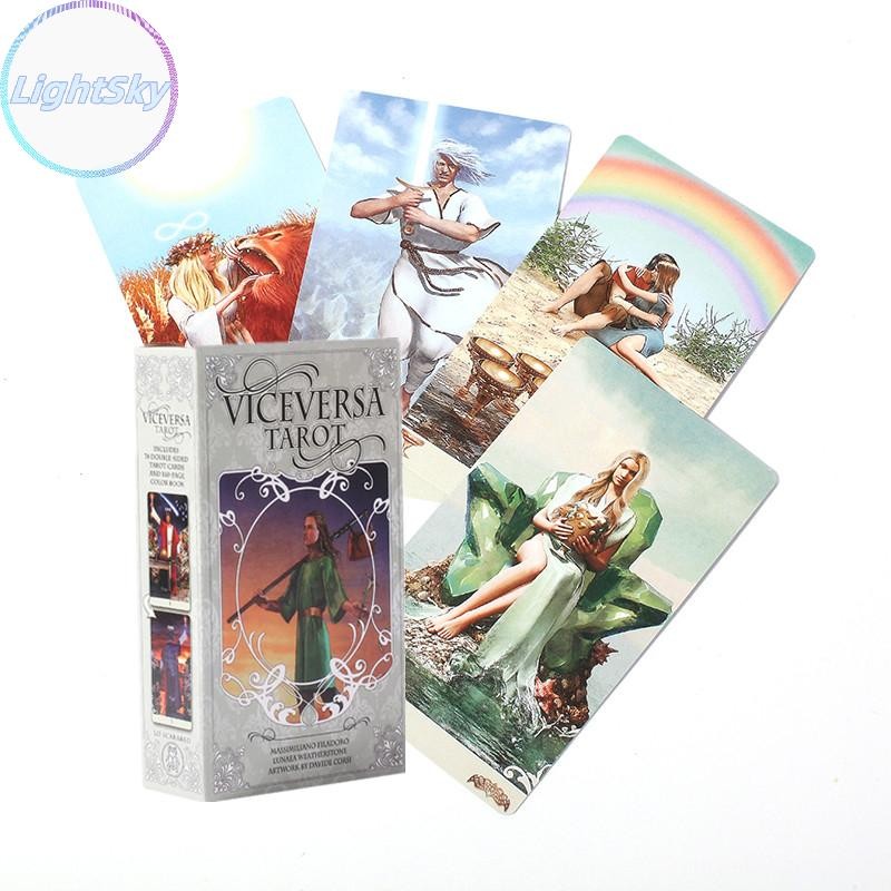 Lightsky 78 ชิ้น Vice Versa Tarot ชุดไพ่ทาโรต์ Oracle Deck Family Party เกมกระดาน ไทย