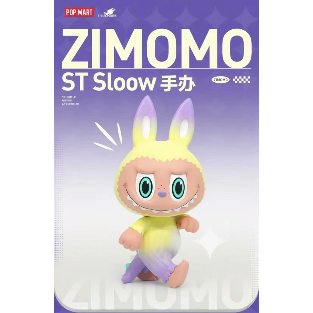 [POPMART] THE MONSTERS/LABUBU ZIMOMO ST SLOW Big Baby Big Body อินเทรนด์เล่น Healing Hand-Madeเดสก์ท