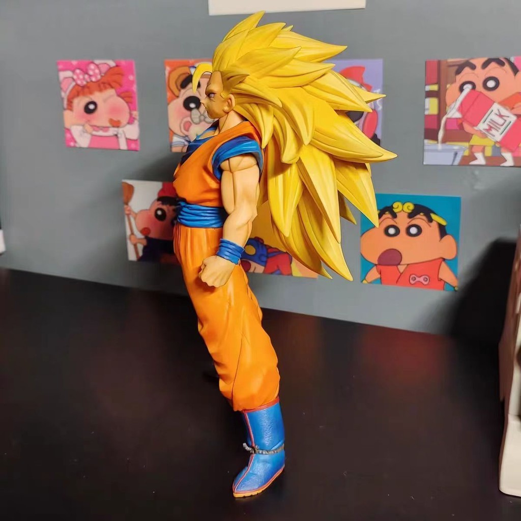 Dragon Ball Super Three Goku [เวอร์ชั่นญี่ปุ่น] รูปปั้น Super Saiyan GK รูปอะนิเมะเดสก์ท็อปตกแต่ง Muse