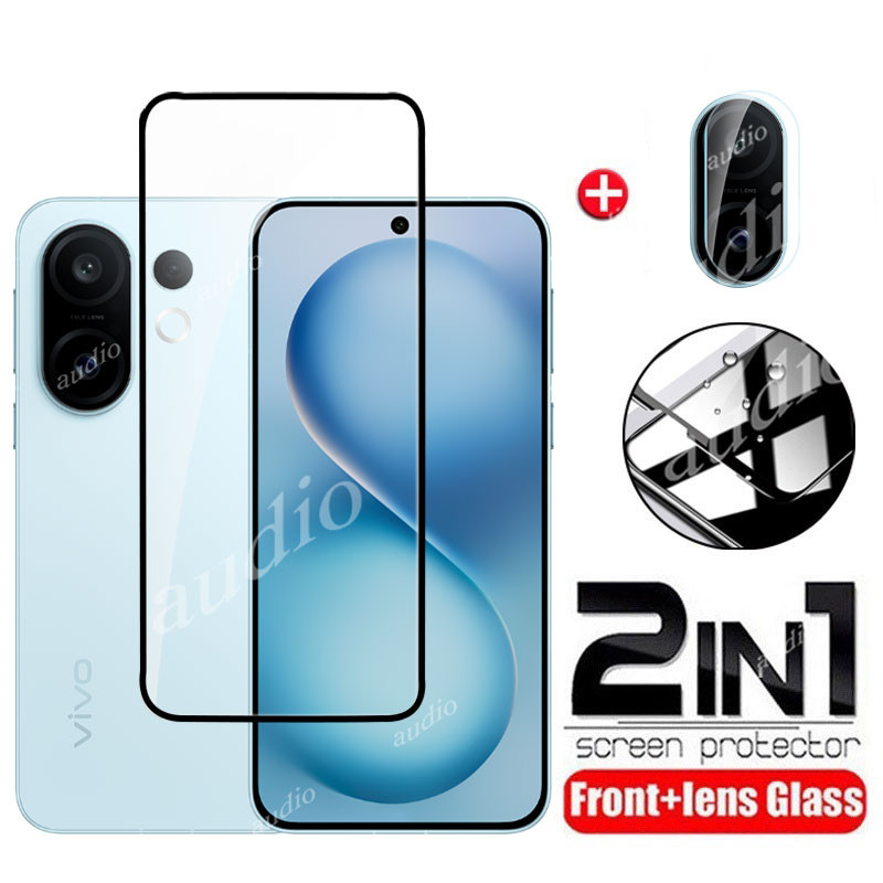 Vivo X200 FE 5G 2in1 ฟิล์มกระจกนิรภัยสําหรับ Vivo X200 FE VivoX200 FE 5G 2025 ป้องกันหน้าจอ Soft HD 