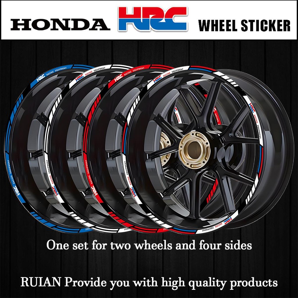 17 "HRC Racing ล้อสติกเกอร์สําหรับ Honda CBR1000RR-R Fireblade SP CBR250R CBR250RR HRC MotoGP อุปกรณ