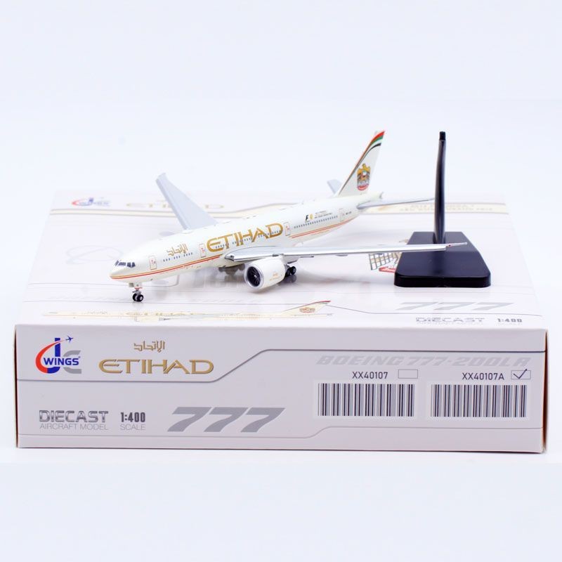 1: 400 JC Wing Alloy Passenger Aircraft รุ่น Attihad Airlines B777-200 A6-LRD Wing