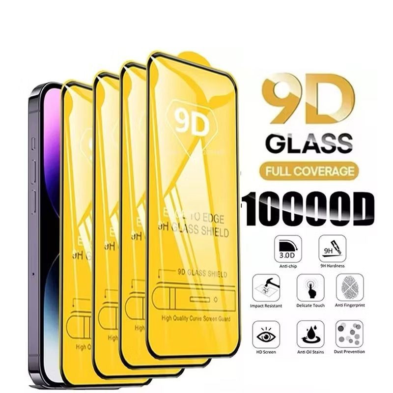 ฟิล์มกระจกกันกระแทก ฟิล์มกระจก iPhone แบบเต็มจอ 9D ทุกรุ่น IPhone 11Pro 12 Pro Max 13 Pro Max/ XR / Xs 16 7 8 plus 14