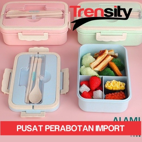 LUNCH BOX 1000ML SET LUNCH BOX ฟรี SPOON CHOPSTICKS - BENTO LUNCH BOX ​1000ML *TRENSITY*