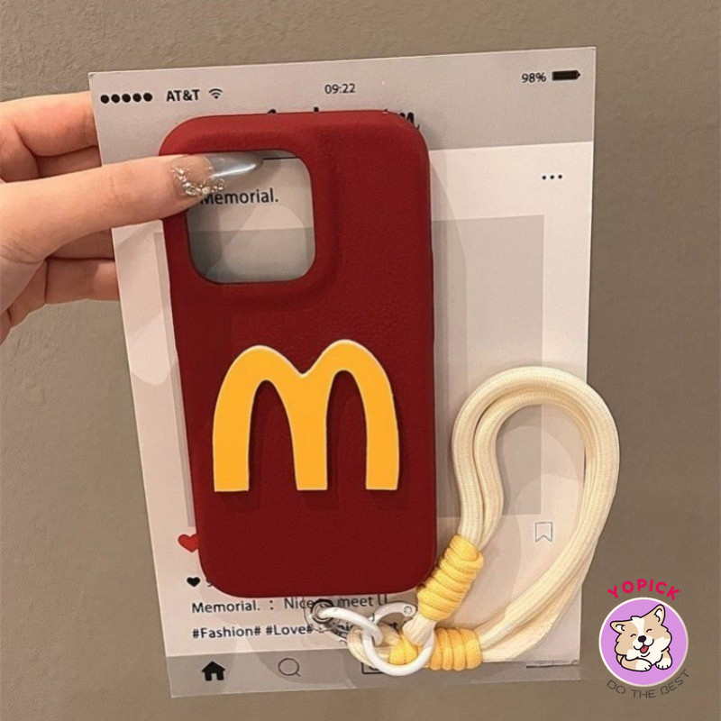 บุคลิกภาพ M เคสโทรศัพท์สําหรับ IPhone 16 16Pro 16Plus 16Pro Max 11 12 13 14Plus 15Pro XR XS Max 7 8Plus ฝาครอบโทรศัพท์เพื่อนสาวน่ารักการ์ตูนสร้อยข้อมือ XLZW ราคา ถูกที่สุด ดีลบีเคเค รูปภาพหลัก