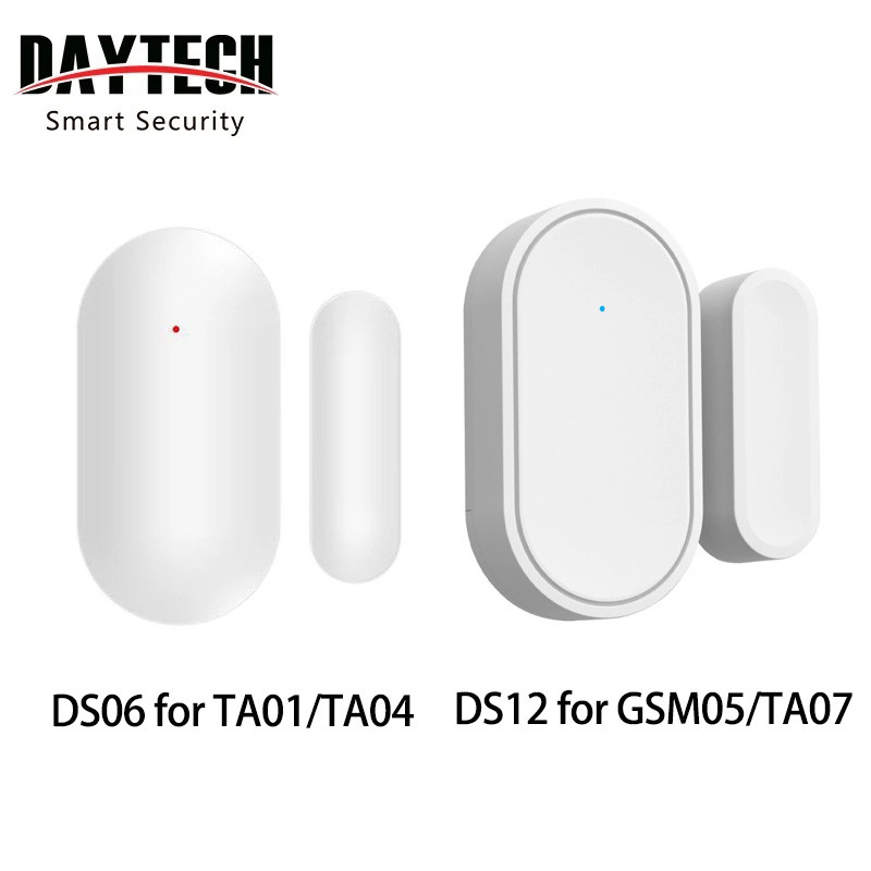 Daytech เซ็นเซอร์ประตูไร้สายประตูหน้าต่างแม่เหล็กเครื่องตรวจจับเซ็นเซอร์ DS06/DS12