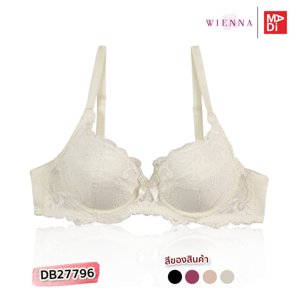 Wienna เสื้อในมีโครง ลายลูกไม้เซ็กซี่ เก็บกระชับทรงสวย DB27796