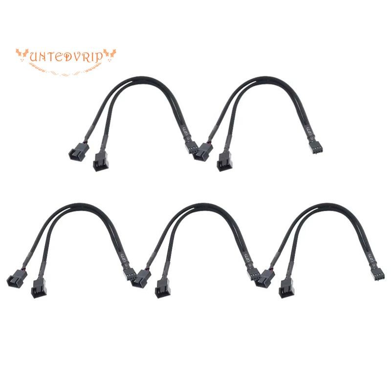 4-Pin PWM Fan Splitter Hub Cable สําหรับเมนบอร์ดและCPU PC Case Fan Extension Adapter Y Splitter Cabl