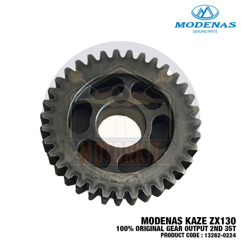 MODENAS KAZE ZX130 KAWASAKI ZX 130 เกียร์ OUTPUT 2ND 35T 13262-0224