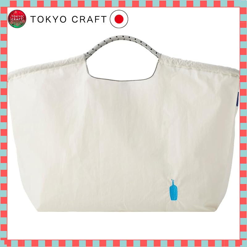 【direct from Japan】
[Blue Bottle Coffee] Embroidered Eco Bag - Blue Bottle - (White)