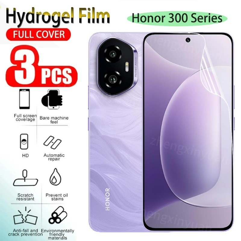 1-3pcs Soft Hydrogel ฟิล์มสําหรับ Honor 300 Pro 300Ultra Ultra 5G 2024 ฝาครอบป้องกันหน้าจอสําหรับ Ho