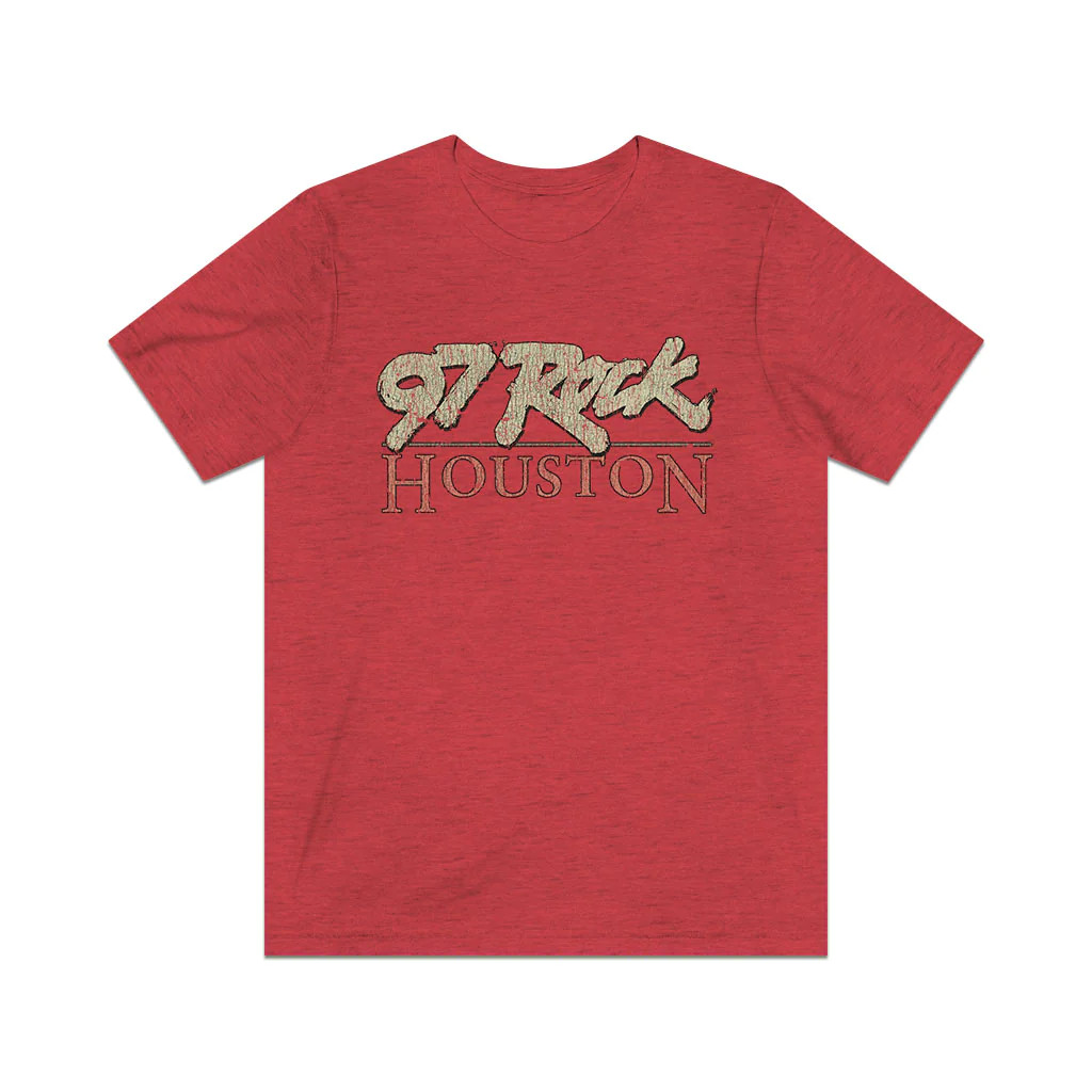 97 Rock Houston 1986 เสื้อยืดผู้ชายวินเทจ