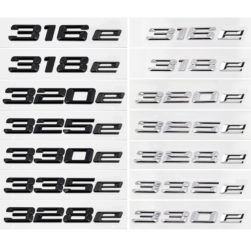 รถด้านหลังโลโก้ป้ายสติกเกอร์สัญลักษณ์สําหรับ BMW 3 Series 316e 328e 318e 320e 325e 330e 335e E46 E90 E91 F30 F31 F34 G20