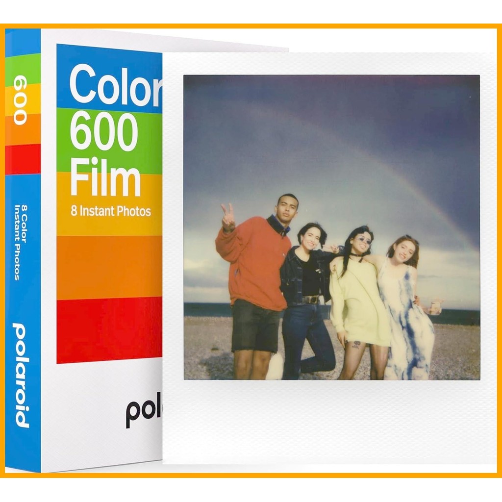 [ส่งตรงจากญี่ปุ่น] ฟิล์มโพลารอยด์ ฟิล์มสี 600 แผ่น แพ็ค 8 แผ่น กรอบขาว (6002) Polaroid Instant Film 