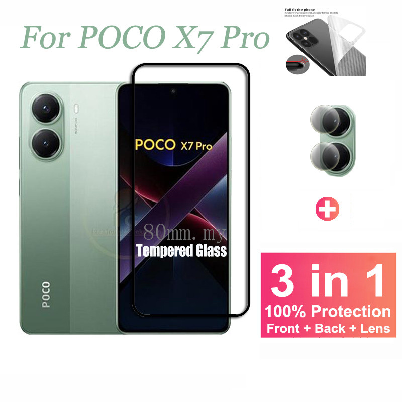ฟิล์มกระจก สำหรับ Xiaomi POCO X7 Pro X6 X5 M6 F6 M5 F5 X4 X3 Pro Neo GT NFC ตัวป้องกันเลนส์กล้อง & ฟิล์มกระจก & ฟิล์มด้านหลัง