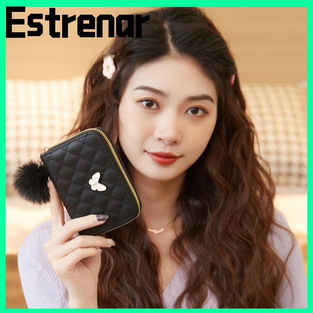 Estrenar กระเป๋าสตางค์แฟชั่นผีเสื้อ, กระเป๋าสตางค์ PU Mini Women, กระเป๋าใส่เหรียญพิมพ์ลายผีเสื้อ