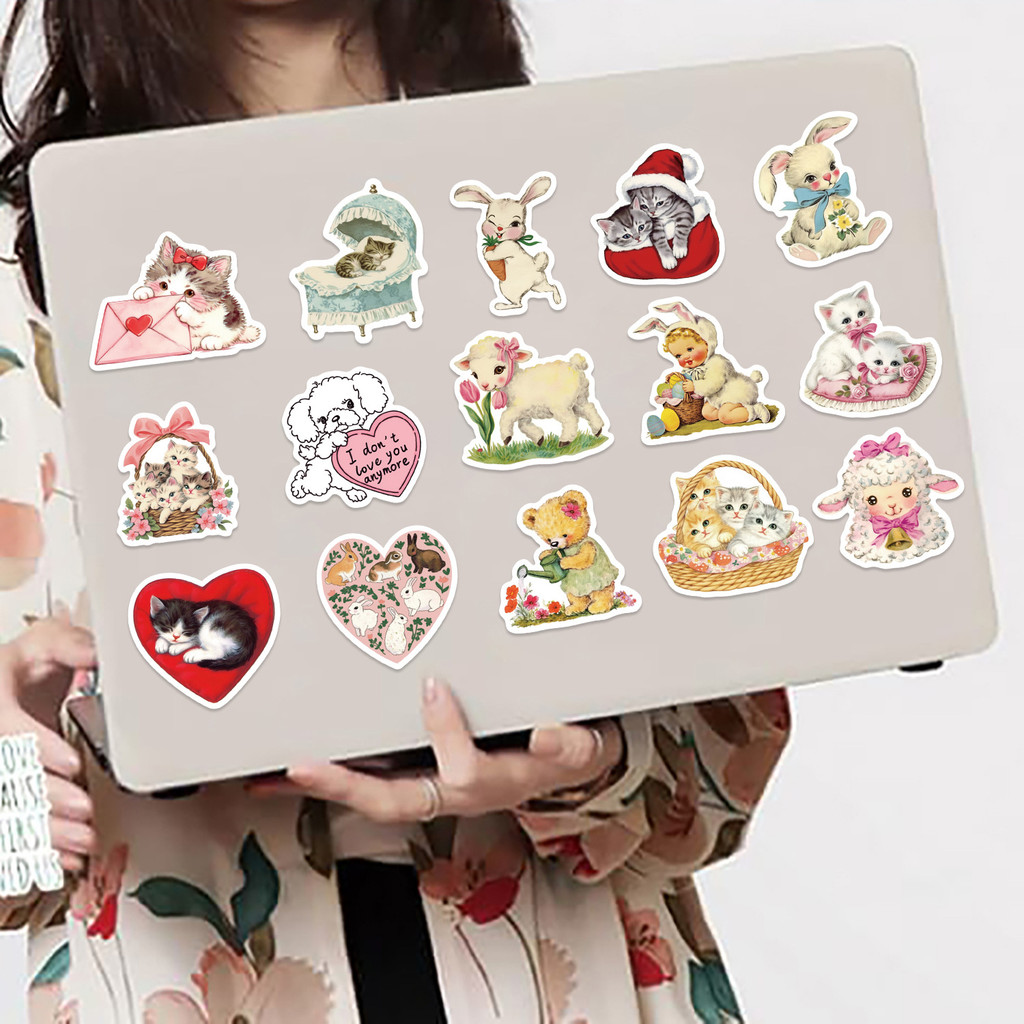 50 ชิ้นสีชมพูและสีแดงเสือดาวพิมพ์ความงาม Graffiti สติกเกอร์สําหรับจักรยานบัญชีมือกรณีดินสอ Decals LanLanStickersWorld