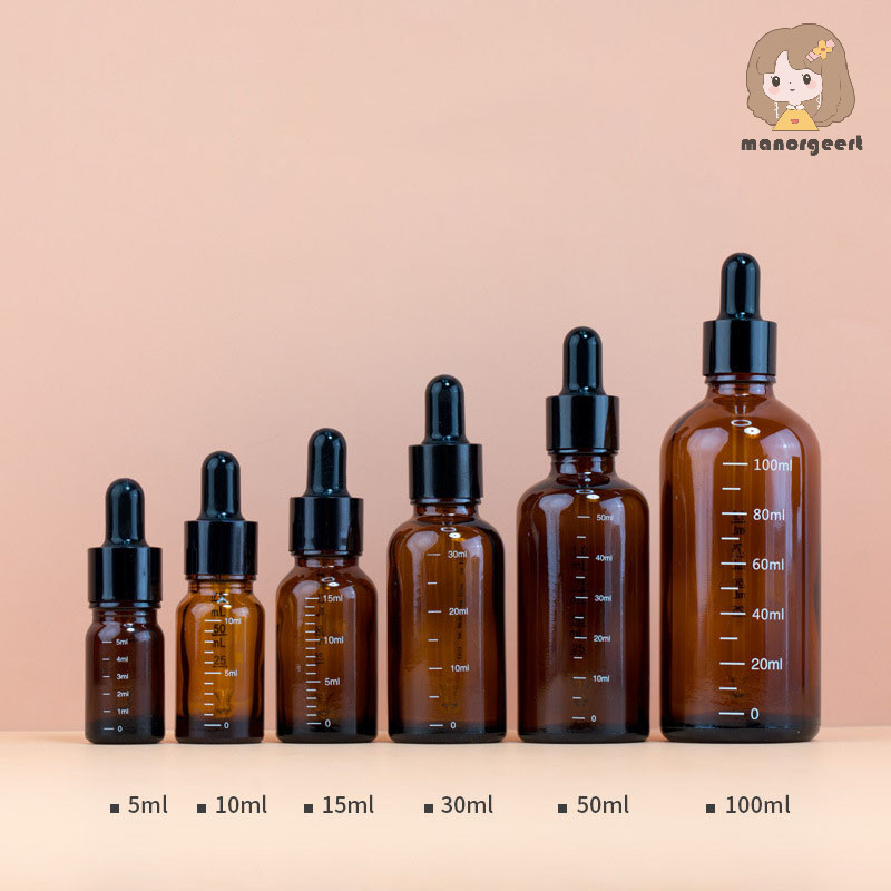 [LO] ขวดดรอปเปอร์ขนาด 5 มล.-100 มล. พร้อมสเกล Reagent Eye Drop Amber Glass ขวดปิเปตเหลวขวดรีฟิล Travel TH