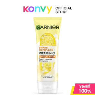 Garnier Bright Complete Vitamin C Super Whip การ์นิเย่ ไบรท์ คอมพลีท วิตามินซี วิปโฟมล้างหน้า.