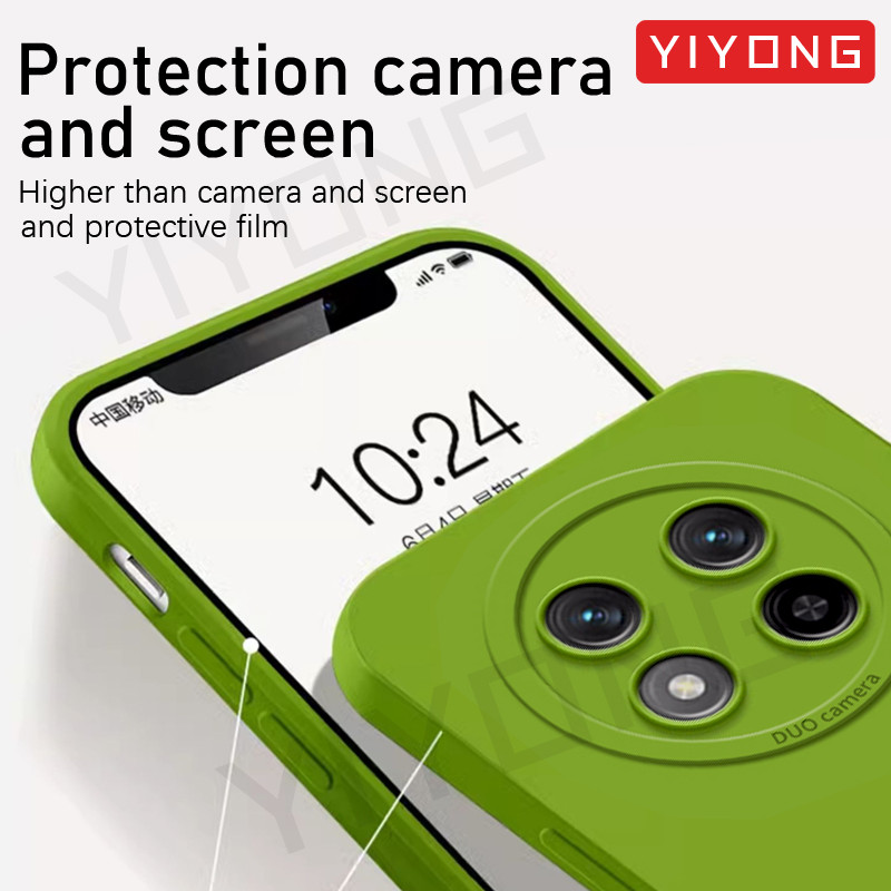 สําหรับ HonorX9c กรณี YIYONG Square ซิลิโคนเหลวสําหรับ Huawei Honor X9c สมาร์ท X9d HonorX9d 5G Global เคสโทรศัพท์ - รูปที่ 3