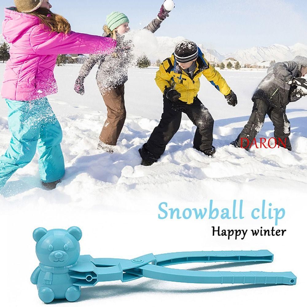 Daron Bear Snowball Clip Kids Winter Snowballs Fight Outdoor Sports Snow Shovel Snowball Maker Mold