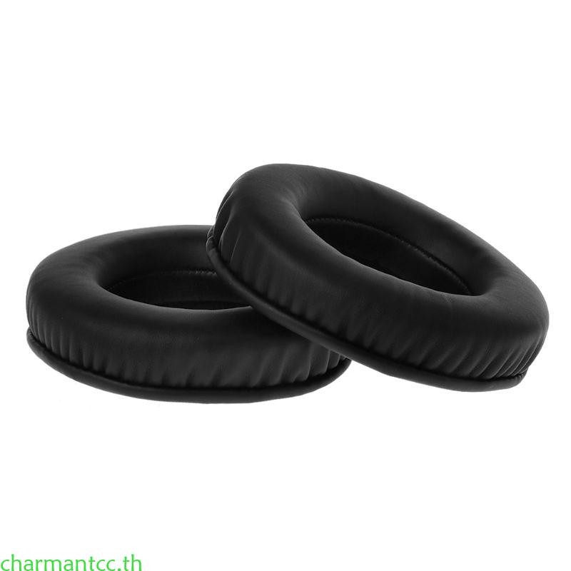 Charmantcc โฟมนุ่ม 2 ชิ้นแผ่นรองหูฟังฝาครอบรอบหูฟัง Holster Earpads สีดํา