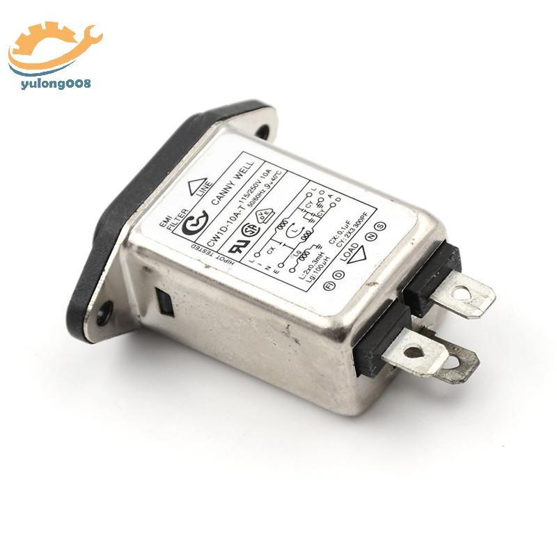 [MR] 1 ชิ้น EMI RFI Filter AC 250V 10A CW1D-10A-T Suppressor Power Line ตัวกรองเสียงรบกวน
0
0
0
0
0 