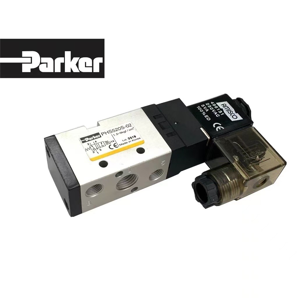 Parker นิวเมติกโซลินอยด์วาล์ว PHS520S PHS520D-02 08 PHS530S PHS530D-03 10