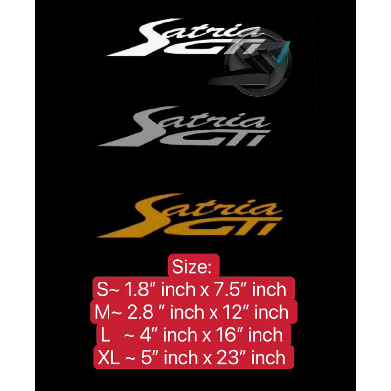 (Ready stock) S970# Satria GTI Car Vinyl Decal Sticker