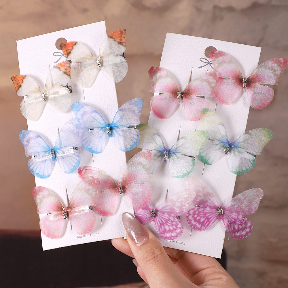 Boutique กิ๊บติดผมผีเสื้อThat Do ไม่เจ็บผม Handmade Hairgripes Womens Y2k Headdress เครื่องประดับผมแฟชั่น