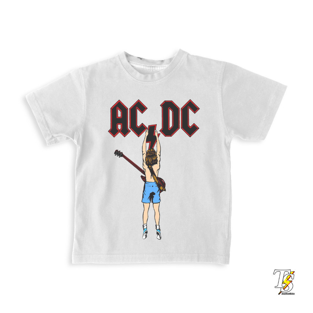 เสื้อยืดเด็ก ACDC Band สีขาว TULSA KING