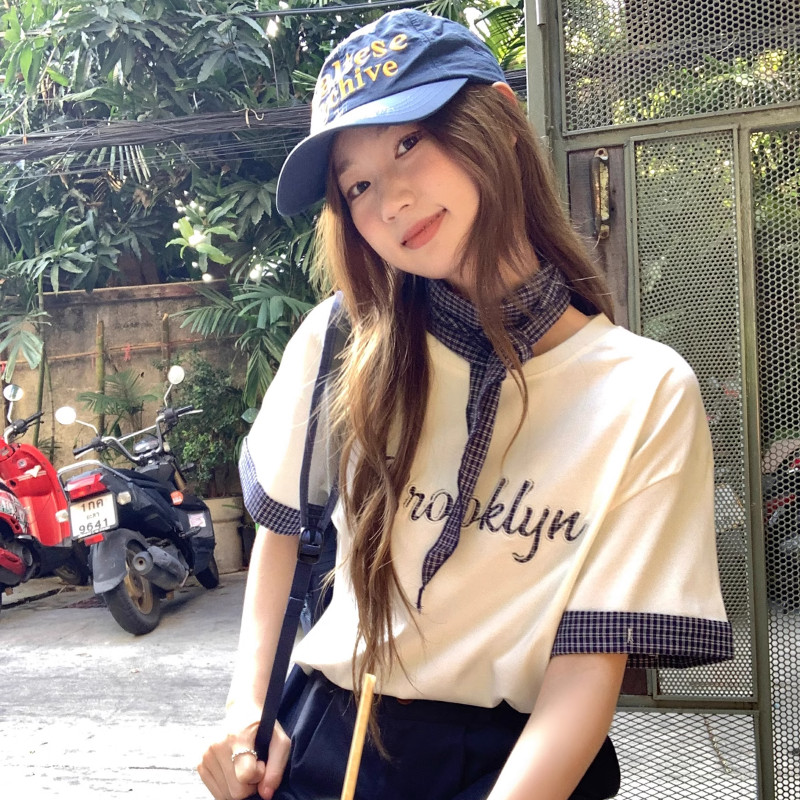 Solovely ผู้หญิง สไตล์เกาหลี ย้อนยุค เรียบร้อย คอกลม รูปที่ 3
