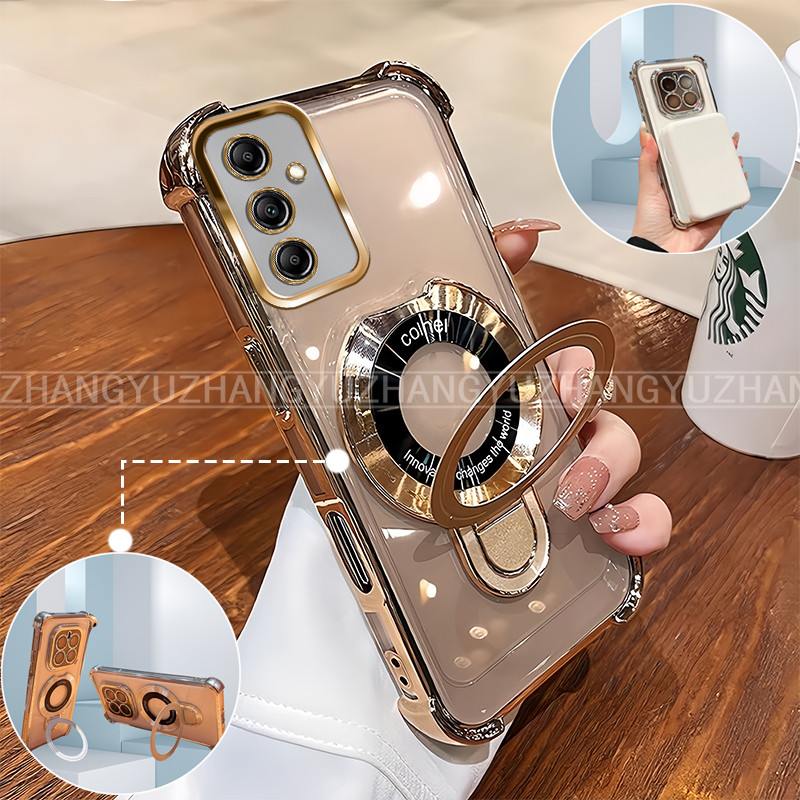 SAMSUNG สําหรับSamsung A14 A24 A34 A54 4G 5Gเคสโทรศัพท์2025 ใหม่วงเล็บแม่เหล็กกันกระแทกอุปกรณ์เสริมฝาครอบSZ23