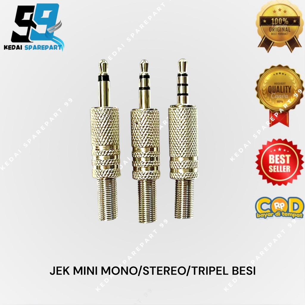 MINI MONO IRON JEK | MINI STEREO IRON JEK | MINI IRON TRIPEL JEK | แจ็คเหล็กขนาด 3.5 มม | เหล็กขนาด 